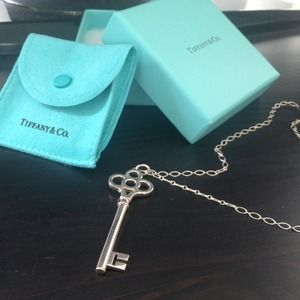 Tiffany & Co. authentic silver key necklace.