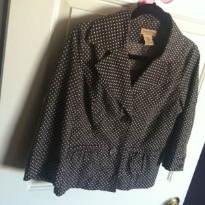 BROWN POLKA DOT BLAZER