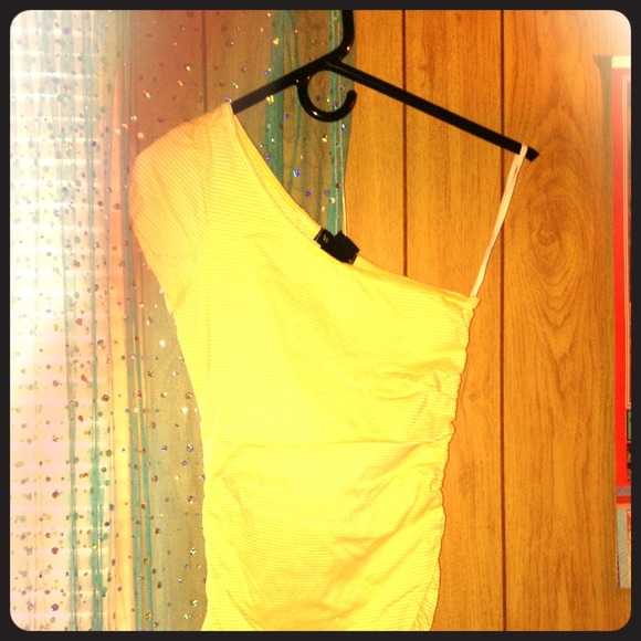 Yellow & white dress