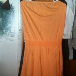 Light orange maxi tube dress