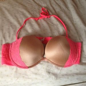 36C VS PINK Heartbreaker Push Up Bra w/ Swim Strap