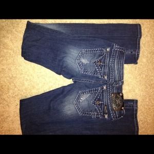 Traded!!! Adorable size 26 dark distressed miss
