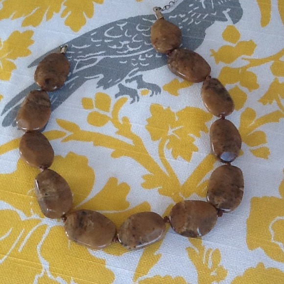 Brown stone necklace