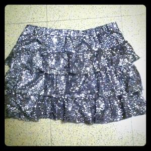 Express silver sequin skirt