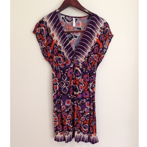 SOLD Colorful print Dress/bathing suit cover