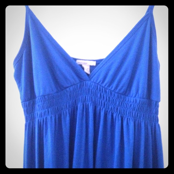 **SOLD**Royal blue, floor length maxi, size M
