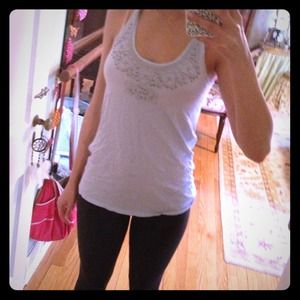 American Eagle blue halter tank