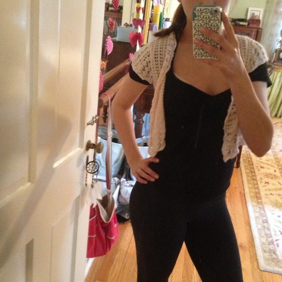 Light pink bolero sweater:)