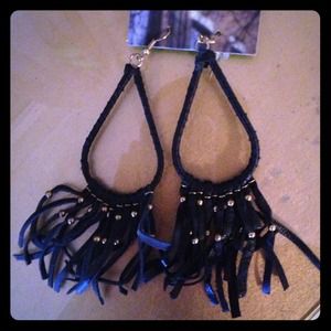 Urban Outfitters black tassel earrings