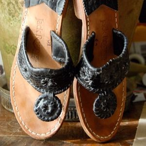 Jack Rogers Black Navajo Sandals