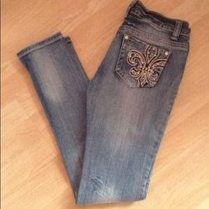 ❌RESERVED❌ Bebe Distressed 👖