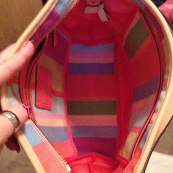 ✂ Canvas and soft leather Coach bag - Picture 2 of 4