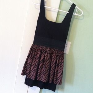 ⛔Reserved⛔Black And Brown Zebra Print Dress