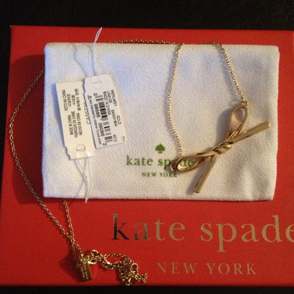 SOLD!!!Kate spade bow necklace with original rece - Picture 2 of 4