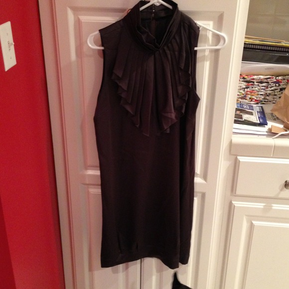 Charcoal color silk dress