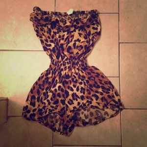 Leopard romper so cute