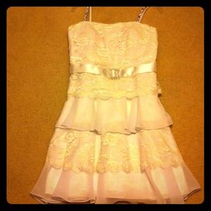 Formal White Dresd with Lace