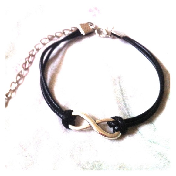 New Adjustable Black Infinity Bracelet