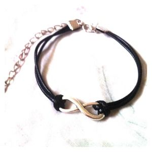 New Adjustable Black Infinity Bracelet
