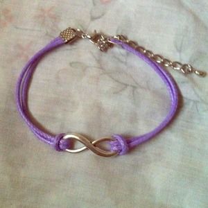 New Adjustable Purple Infinity Bracelet