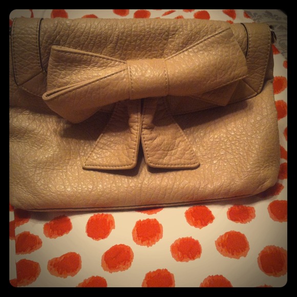 Faux leather bow purse