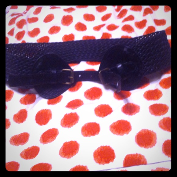 Leather braided waist belt
