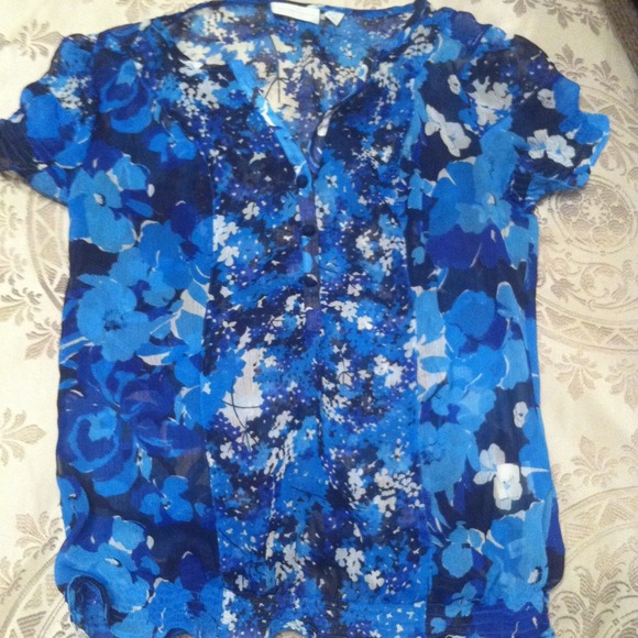 Sheer floral top