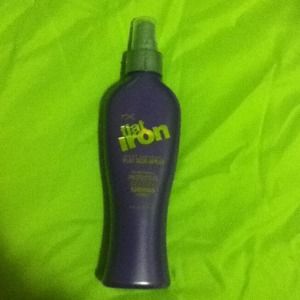 Flat iron heat protectant spray