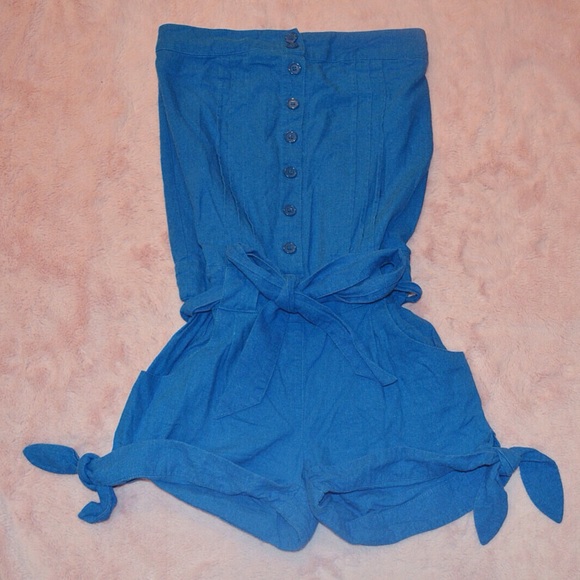 Topshop Dresses & Skirts - Paris TopShop blue linen romper