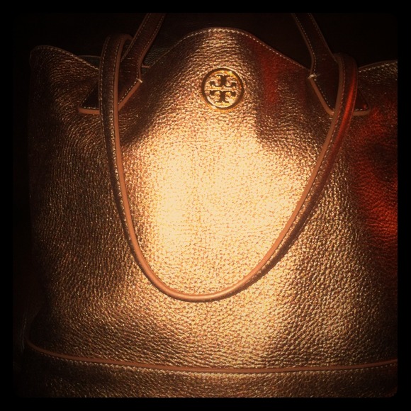Tory Burch Copper Metallic Tote