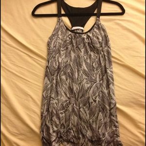 Gray Feathered Tank CHARLOTTE RUSSE