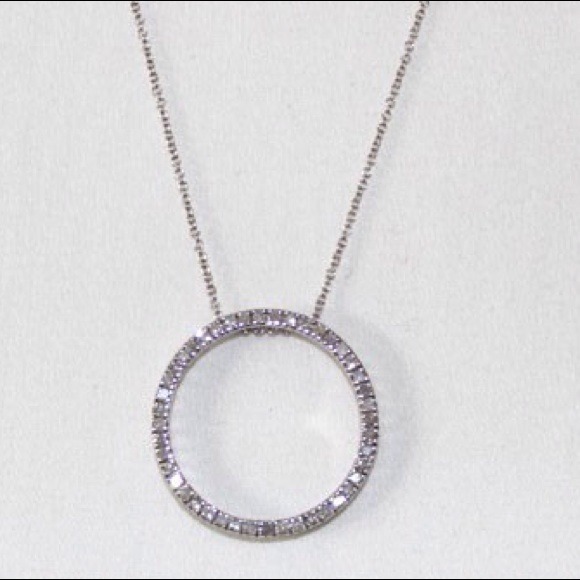 Diamond Circle of Love in Solid 14k white gold