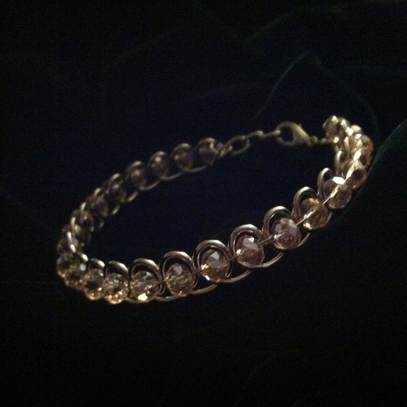 Pink crystal solid sterling silver