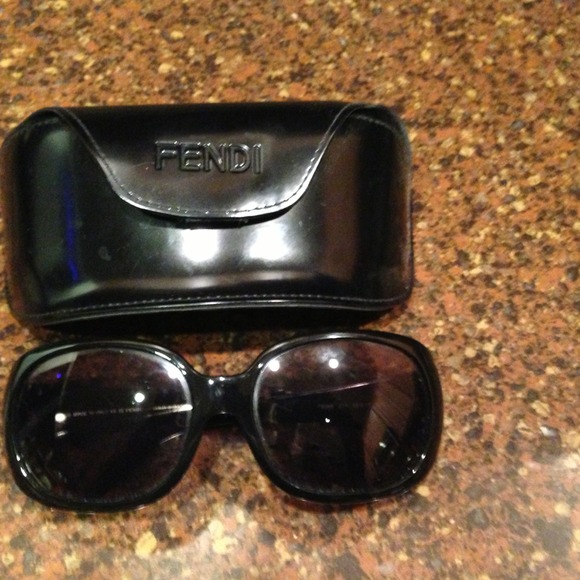 Black Fendi sunglasses with case