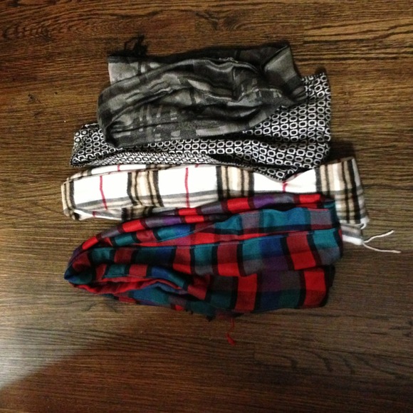4 super cute scarves.
