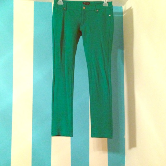 Kelly green jeggings