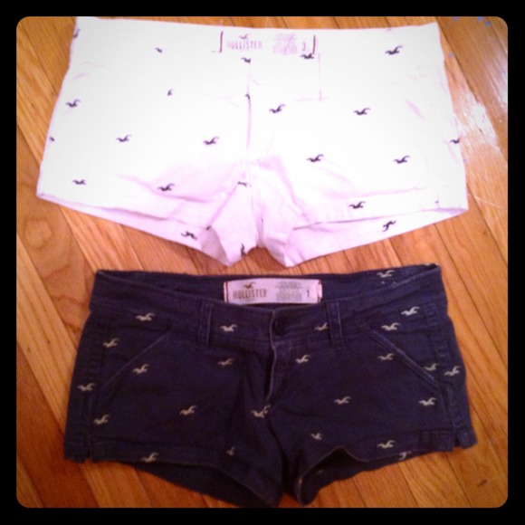 Two hco shorts with birds two diff sizes.