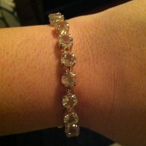 Sterling silver crystal bracelet