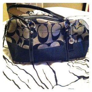 **REDUCED** Black Signature Coach shoulder bag