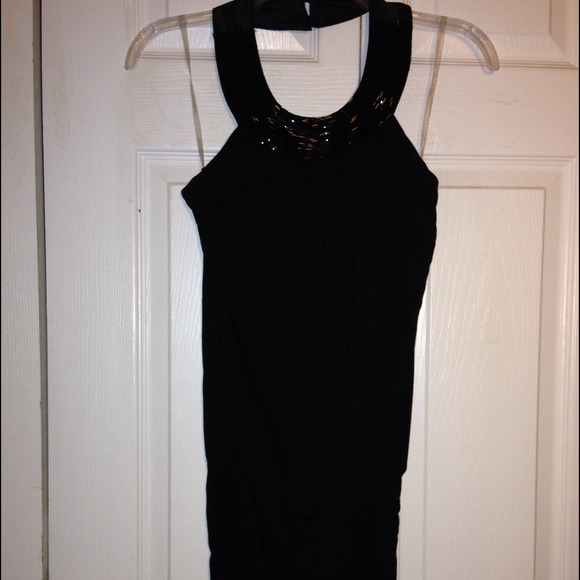 SOLD-Black halter dress - Picture 2 of 4