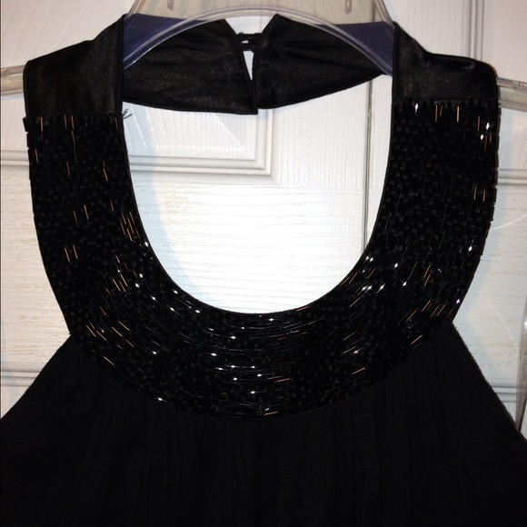 SOLD-Black halter dress - Picture 3 of 4