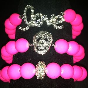 Neon Pink Bracelets!
