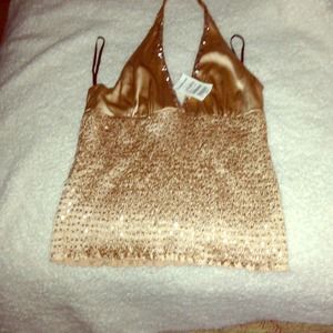 🔥SOLD! BUNDLED🔥BEBE Sequined V-Neck Halter 😍