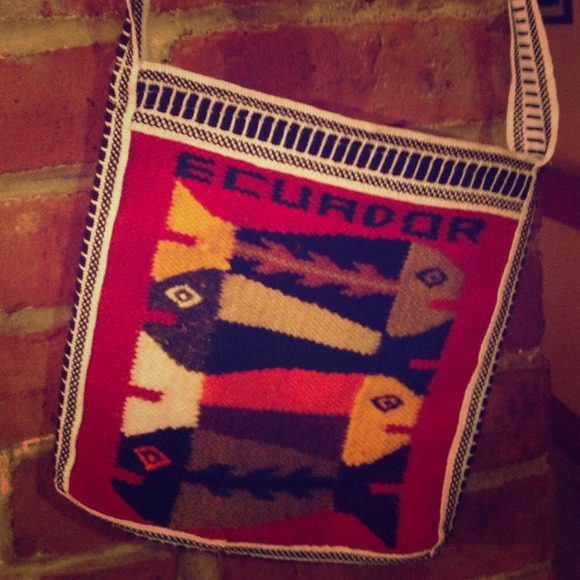 Handmade fish design bag from Ecuador