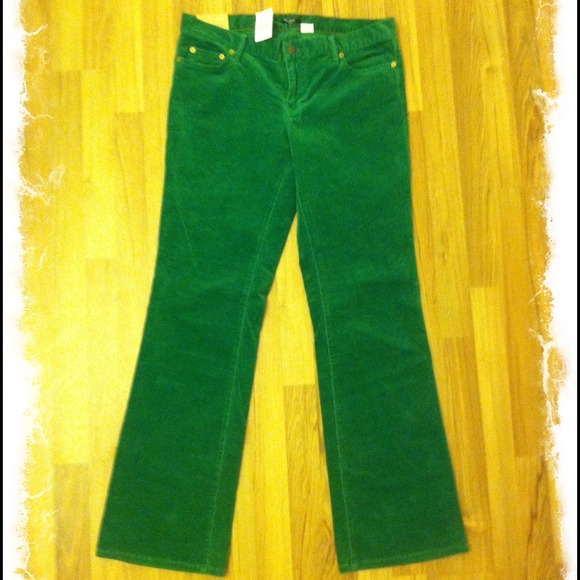 NWT J.Crew green cords