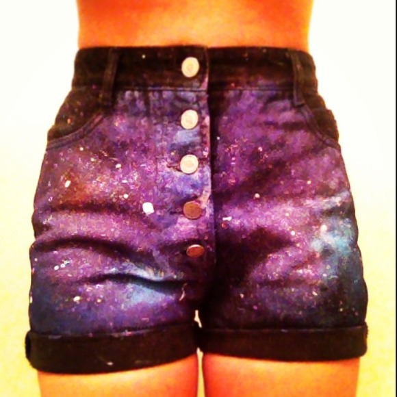 Galaxy Shorts w/ Studs on Butt