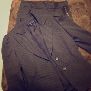 Antonio Melani Gray pinstriped suit
