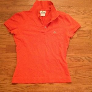 **SOLD** Orange Lacoste Polo size 38
