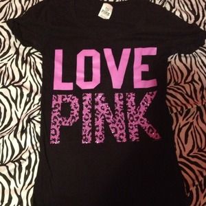 Black and purple LOVE PINK shirt