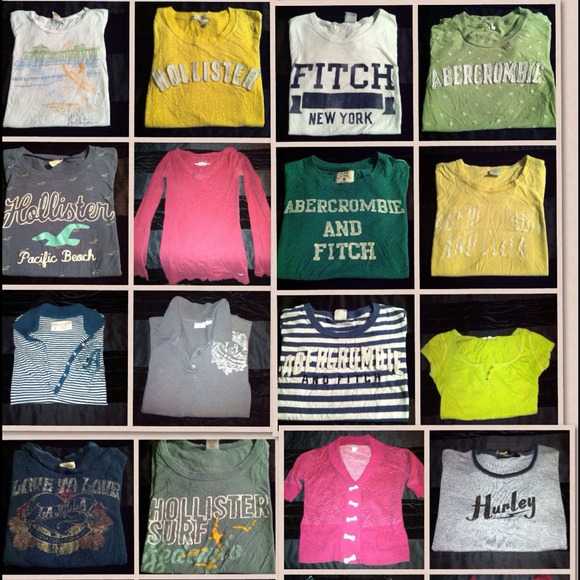 Abercrombie, Hollister, & other name brand tops!!